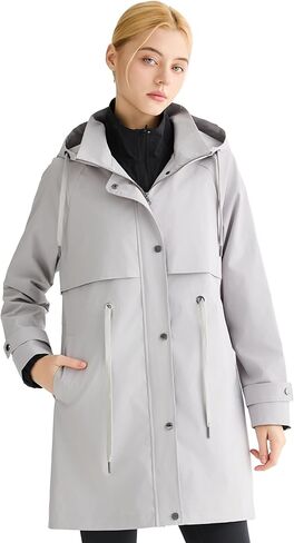 Orolay Women's Long Windbreaker Hooded Light Jacket Active Outdoor Anoraks in Kuwait