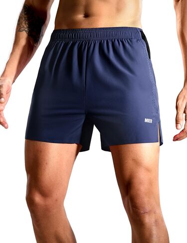 MIER Limitless - Men's 3.5'' Running Shorts, Quick Dry Brief-Lined Marathon Racing Shorts with Pockets, Packable in Saudi Arabia
