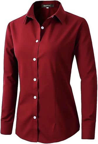 Beninos Women's Formal Work Wear White Simple Shirt in Kuwait