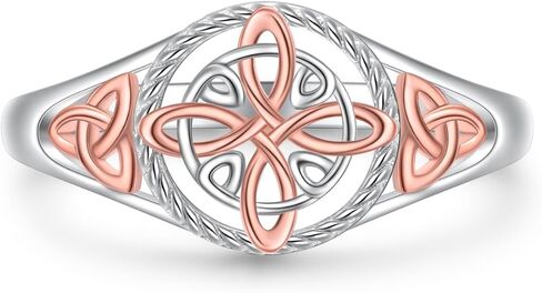 925 Sterling Silver Witches Knot Ring Celtic Knot Protection Jewelry Irish Good Luck Ring for Women in Kuwait