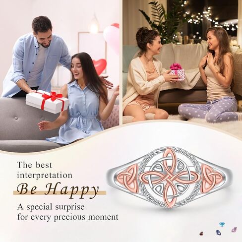 925 Sterling Silver Witches Knot Ring Celtic Knot Protection Jewelry Irish Good Luck Ring for Women in Kuwait
