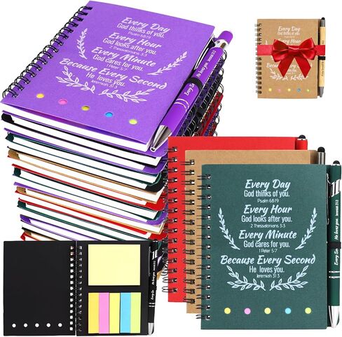 40 قطعة من مجلة الصلاة للهدايا المسيحية، 20 مجموعة من المفكرة الدينية مع قلم مسيحي، لوازم دفاتر الكتاب المقدس بالجملة لهدايا الكنيسة لدراسة الكتاب المقدس، التفاني (ملون) in Kuwait
