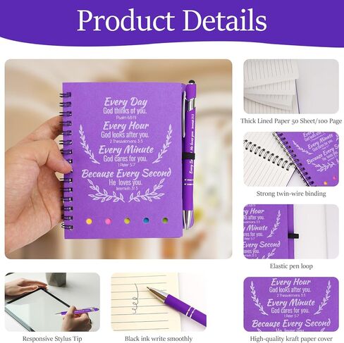 40 قطعة من مجلة الصلاة للهدايا المسيحية، 20 مجموعة من المفكرة الدينية مع قلم مسيحي، لوازم دفاتر الكتاب المقدس بالجملة لهدايا الكنيسة لدراسة الكتاب المقدس، التفاني (ملون) in Kuwait