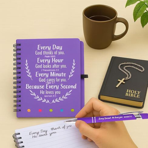 40 قطعة من مجلة الصلاة للهدايا المسيحية، 20 مجموعة من المفكرة الدينية مع قلم مسيحي، لوازم دفاتر الكتاب المقدس بالجملة لهدايا الكنيسة لدراسة الكتاب المقدس، التفاني (ملون) in Kuwait