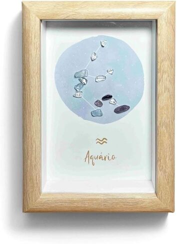 Pisces Unique Astrology Gift, Zodiac Sign Decor Gifts, Natural Crystal Zodiac Painting for Wall Art, Desk Decor, Home Decor, February March Birthday Gifts for Women, Friend in Saudi Arabia