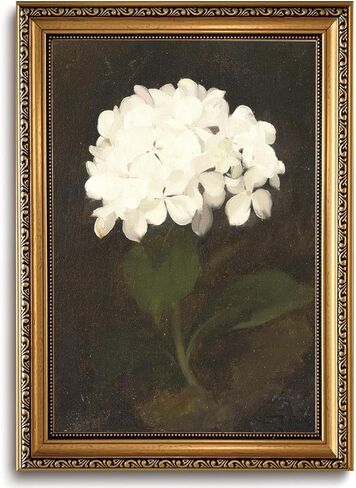 KISSFOX Gold Framed Wall Art Vintage Wall Decor Flower Canvas Art Botanical Pictures Still Life Floral Paintings Moody Rustic Artwork For Living Room Kitchen Bedroom in Kuwait