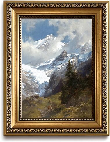 KISSFOX Gold Framed Wall Art Vintage Wall Decor Flower Canvas Art Botanical Pictures Still Life Floral Paintings Moody Rustic Artwork For Living Room Kitchen Bedroom in Saudi Arabia