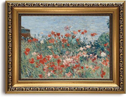KISSFOX Gold Framed Wall Art Vintage Wall Decor Flower Canvas Art Botanical Pictures Still Life Floral Paintings Moody Rustic Artwork For Living Room Kitchen Bedroom in Saudi Arabia
