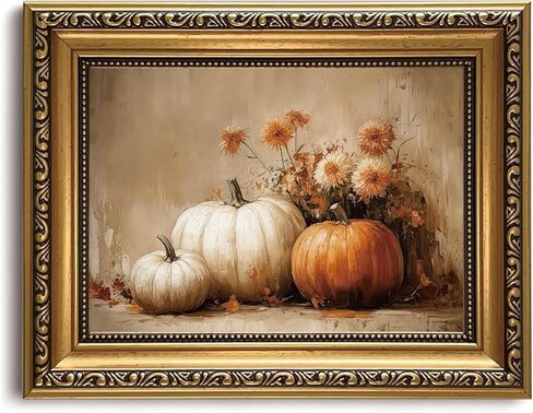 KISSFOX Gold Framed Wall Art Vintage Wall Decor Flower Canvas Art Botanical Pictures Still Life Floral Paintings Moody Rustic Artwork For Living Room Kitchen Bedroom in Saudi Arabia