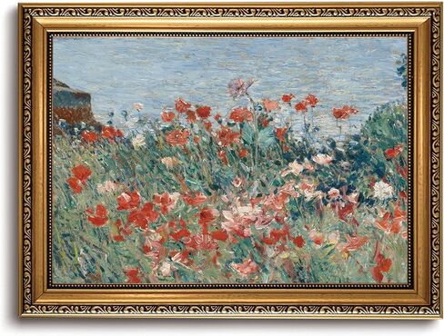 KISSFOX Gold Framed Wall Art Vintage Wall Decor Flower Canvas Art Botanical Pictures Still Life Floral Paintings Moody Rustic Artwork For Living Room Kitchen Bedroom in Saudi Arabia
