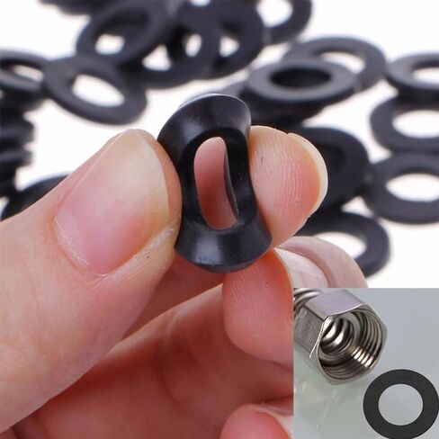 10pcs Black Rubber Flat Gasket Screw Washer Hose Plumbing Faucet Seal Waterproof Sealing O-Ring M2 M3 M4 M5 M6 M8 M10 M12(8x21x2mm) in Saudi Arabia