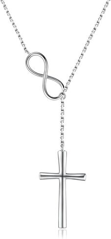 925 Sterling Silver Faith Hope Love Cross Pendant Necklace for Women Teen Girls Christian Birthday Christmas Jewelry Gift in Kuwait