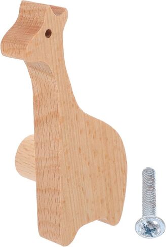 مقابض أدراج خشبية على شكل رسوم متحركة على شكل زرافة من خشب الزان الصلب مقابض سحب مع مسامير لخزانة الملابس وأثاث الخزانة in Kuwait