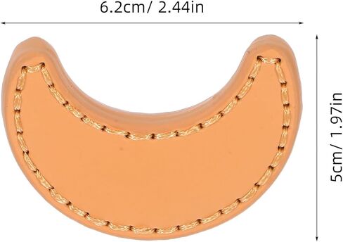 2pcs Moon Shape Wardrobe Cabinet Handles Pu Leather Drawer Pulls Vintage Furniture Hardware for Room Dresser Door Decor in Kuwait