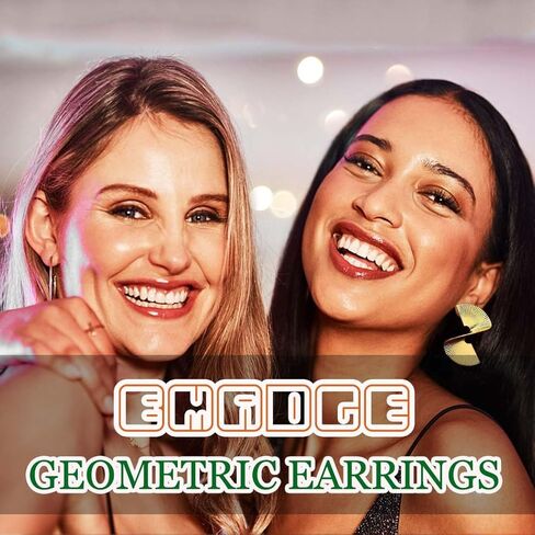 Bmadge Gold Geometric Earrings Exaggerated Statement Earrings Punk Stylish Sectored Twisted Earring Jewelry for Women and Girls (Sectored) in Kuwait