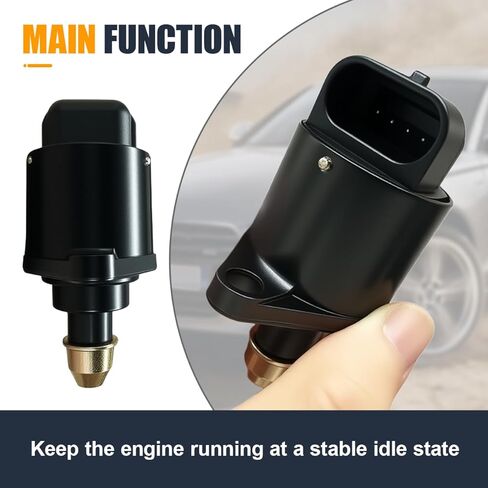 yoRise Car صمام التحكم في الهواء الخامل، صمام التحكم في الهواء الخامل للسيارات الخانق لتشغيل المحرك المستقر، استبدال السيارة OEM #90380 10526 90325864، مناسب لمعظم المركبات (أبيض) in Kuwait