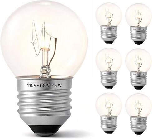 Mandala Crafts Low Wattage Light Bulbs for Signs and Indicators G40, S11, 7.5 W, E26 Base, 6 Pack in Saudi Arabia