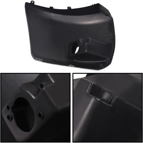 GRAND ORANGE Front Primed Plastic Bumper End Extension Face Bar Cap with Fog Light Hole Compatible with Chevy Silverado 1500 2007-2013 1 Pair Left & Right in Saudi Arabia