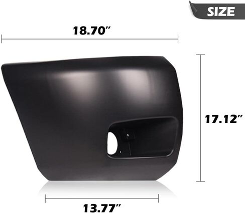 GRAND ORANGE Front Primed Plastic Bumper End Extension Face Bar Cap with Fog Light Hole Compatible with Chevy Silverado 1500 2007-2013 1 Pair Left & Right in Saudi Arabia