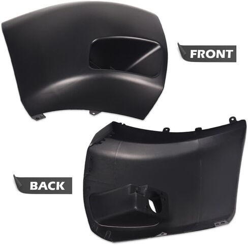 GRAND ORANGE Front Primed Plastic Bumper End Extension Face Bar Cap with Fog Light Hole Compatible with Chevy Silverado 1500 2007-2013 1 Pair Left & Right in Saudi Arabia
