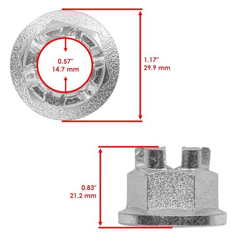 Caltric Castle Nut Compatible with Honda Foreman 400 TRX400FW 1995-2003 / Foreman 450 TRX450FE TRX450FM 2002-2004 / Foreman Rubicon 500 TRX500FA FPA FGA 2001-2014 Front Axle in Saudi Arabia
