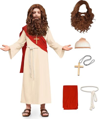 BesserBay Kids 7 Pieces Jesus Religious Biblical Saint Outfit Set 6-14 Years in Saudi Arabia