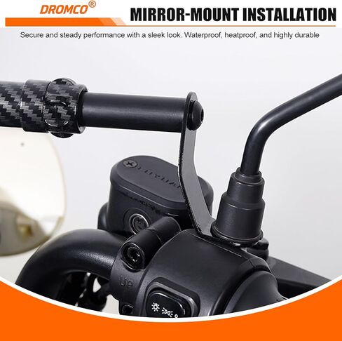 ملحقات موسع مقود الدراجة النارية، 11.8 بوصة - 17.7 بوصة قابلة للتعديل متعددة الوظائف مرآة الرؤية الخلفية تمديد العارضة لحامل حامل الهاتف، شريط توازن المركبات الكهربائية (ألياف الكربون) in Kuwait