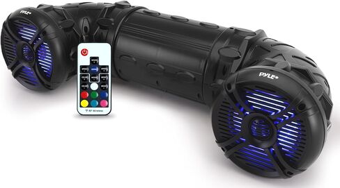 Pyle Waterproof Marine ATV Powered Speakers - 500W UTV Bluetooth Sound System All-Terrain Sound ATV Speakers w/ AUX 3.5mm, 6.5" Dual Audio Sound System for Car, Boat, Golf Carts & Jetski PLATV550BT in Saudi Arabia