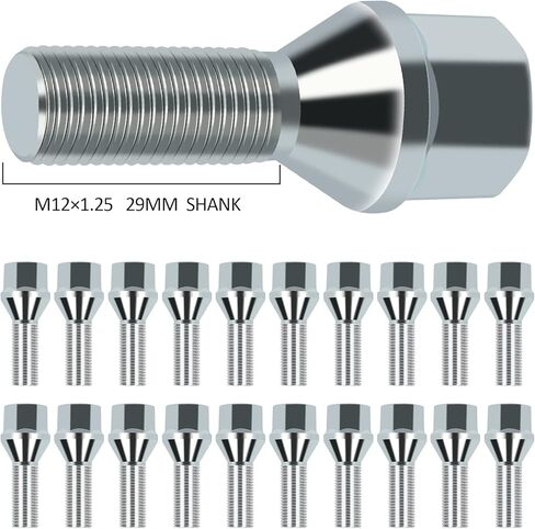 20Pcs 12 * 1.25 Wheel Lug Nuts Fit 2013-2016 for Dodge for Dart 2016-2022 for Fiat for 500X 2015-2017 for Chrysler for 200 lug nuts Silver Lug Nuts in Saudi Arabia