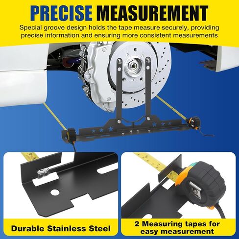 أداة محاذاة العجلات قطعتان من لوحات أدوات محاذاة أصابع القدم مع شريطين قياس أداة محاذاة الحدبة للسيارات والشاحنات وسيارات الدفع الرباعي وإصلاح الإطارات RV للاستخدام المنزلي وأدوات السيارات in Kuwait