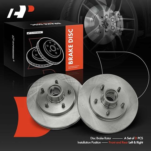 A-Premium 10.47 Inch (266mm) Front Vented Disc Brake Rotors Set Compatible with Select Chevrolet, GMC and Isuzu Models - Blazer 95-97, S10 94-03, Jimmy 92-97, Sonoma 91-03, Hombre, RWD 2-PC Set in Saudi Arabia