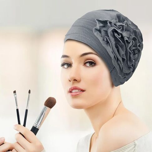 6 Pack Cotton Chemo Turbans for Women,Ultra-Soft Cancer Headwear, Elastic Chemo Hats & Head Coverings for Hair Loss Patients, Breathable Headbands & Turban Wraps (6 Colors) in Kuwait