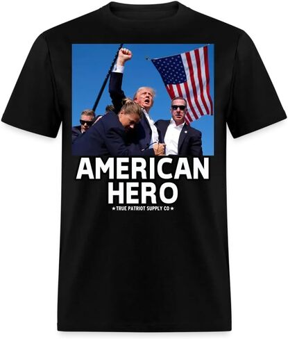 تي شيرت كلاسيكي للجنسين من Trump Shot Assassination Attempt American Hero Fist Raised in Kuwait
