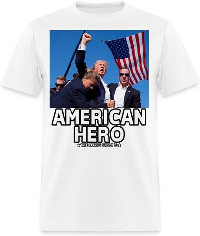 Trump Shot Assassination Attempt American Hero Fist Raised Unisex Classic T-Shirt in Saudi Arabia