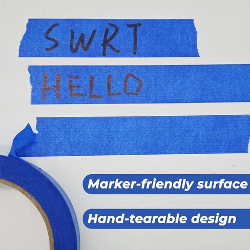 SWRT Blue Painters Tape 1 Inch x 55 Yards, 20 Rolls (1100 Yards Total), Washi Painters Tape with Clean Removal for Painting Walls, Trim & Delicate Surfaces in Saudi Arabia