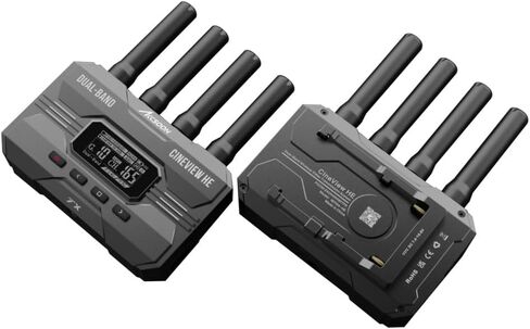 ACCSOON CineView SE Wireless Video Transmission System 2.4-5Ghz2.4-5Ghz Dual Channel Wireless HDMI&SDI Transmitter and Receiver 1080p 60fps ≤0.05 Latency 1200ft Range up to 4 Devices Monitoring in Saudi Arabia