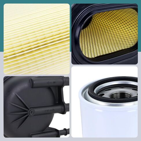 طقم صيانة فلتر Powerstroke 6.7 بديل، يناسب F250 F350 F450 F550 لـ Super Duty V8 2017-2019؛ فلتر هواء المحرك، فلتر الوقود، فلتر الزيت يستبدل FA1927 وFD4624 وFL2124S in Kuwait