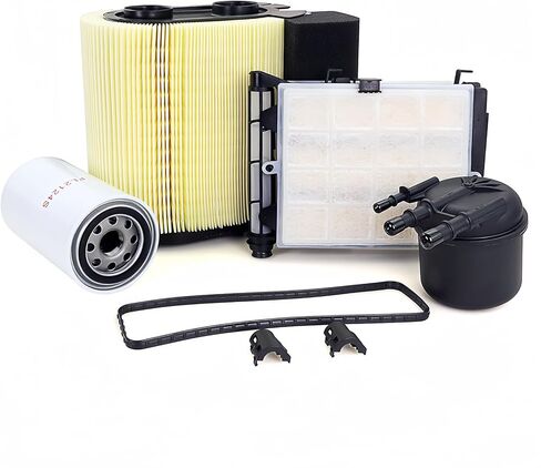 طقم صيانة فلتر Powerstroke 6.7 بديل، يناسب F250 F350 F450 F550 لـ Super Duty V8 2017-2019؛ فلتر هواء المحرك، فلتر الوقود، فلتر الزيت يستبدل FA1927 وFD4624 وFL2124S in Kuwait