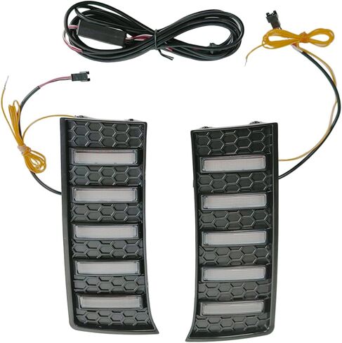 مصابيح LED للجري أثناء النهار تناسب تندرا 2022-2025، مصابيح ضباب للمصد الأمامي مع إشارات انعطاف تسلسلية كهرمانية، مجموعة ترقية مصباح القيادة DRL باللون الأبيض/العنبر in Kuwait