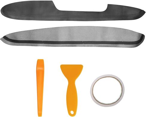 QianBao 2PCS Front Door Armrest Leather Cover Replacement for BMW 3 Series E90 2006-2011, DIY Left & Right Door Panel with Installation Tool Black in Kuwait