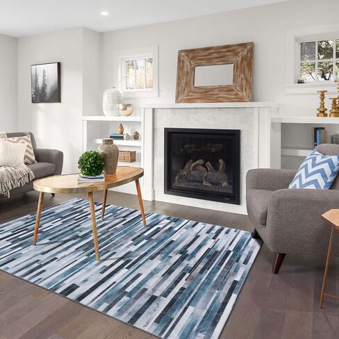 DECOMALL Coronado Small Rug, Machine Washable Modern Geometric Door Mat, Non Slip Carpet for Entryway,24"x36", Multi in Kuwait