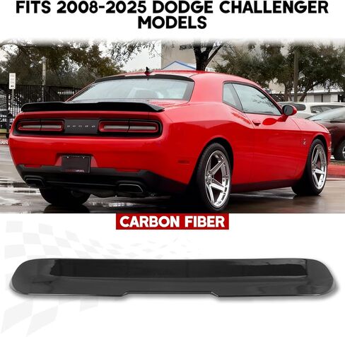 Rear Window Roof Spoiler Wing Compatible with 2008-2026 Dodge Challenger SXT, GT, R/T, R/T Scat Pack, SRT Hellcat All Models, Car Exterior Body Kit Accessories (Gloss Black Paint) in Saudi Arabia