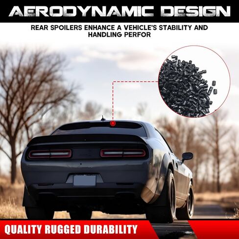 Rear Window Roof Spoiler Wing Compatible with 2008-2026 Dodge Challenger SXT, GT, R/T, R/T Scat Pack, SRT Hellcat All Models, Car Exterior Body Kit Accessories (Gloss Black Paint) in Saudi Arabia
