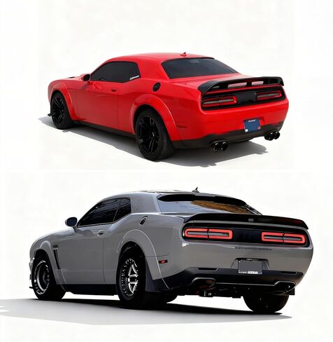 Rear Window Roof Spoiler Wing Compatible with 2008-2026 Dodge Challenger SXT, GT, R/T, R/T Scat Pack, SRT Hellcat All Models, Car Exterior Body Kit Accessories (Gloss Black Paint) in Saudi Arabia