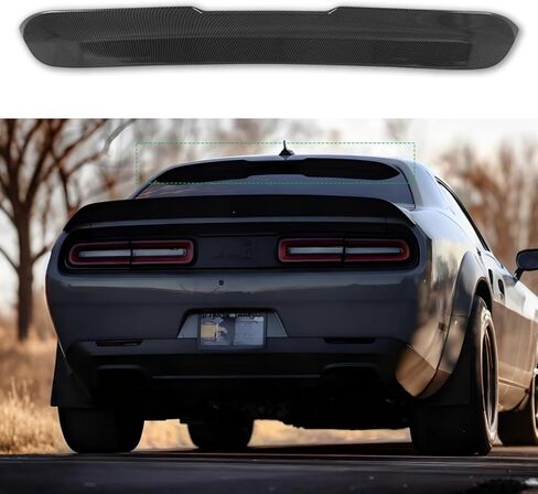 Rear Window Roof Spoiler Wing Compatible with 2008-2026 Dodge Challenger SXT, GT, R/T, R/T Scat Pack, SRT Hellcat All Models, Car Exterior Body Kit Accessories (Gloss Black Paint) in Saudi Arabia