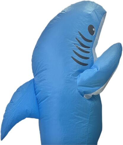 Luxepick Inflatable Shark Costume, Full Body Blow Up Shark Suit for Adults Kids, Waterproof Polyester Easy Inflate Funny Cosplay Outfit for Halloween Party Ocean Theme Events in Saudi Arabia