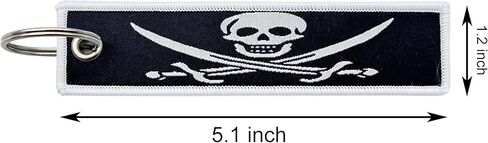 3 Pcs Pirate Jack Rackham Pirate Flag Keychain,Woven label Key Chains for Car Keys,Fabric Key Chains Men and Women,Used for Various Decorations. in Saudi Arabia