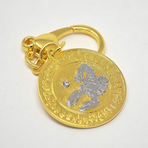 Feng Shui“Anti-Black Magic"Medallion Hanging Round Keychain W4316 in Saudi Arabia