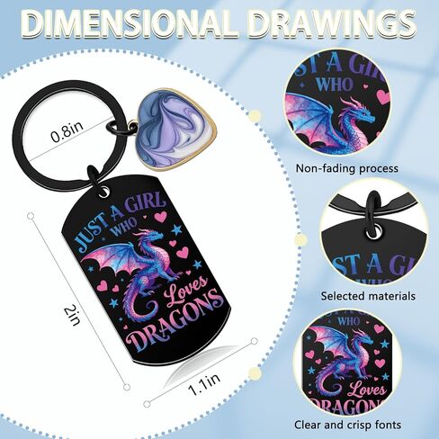 Cool Dragon Keychain Unique Dragon Gifts for Girls Women Dragons Party Favors for Teens Animal Theme Gifts for Dragons Lovers Perfect Birthday Christmas Graduate Presents in Kuwait