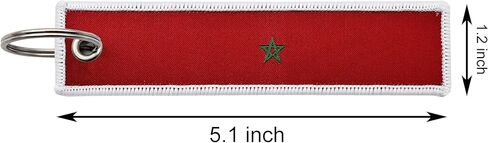 3 Pcs Morocco Moroccan Country Flag Keychain,Woven label Key Chains for Car Keys,Fabric Key Chains Men and Women,Used for Various Decorations. in Saudi Arabia